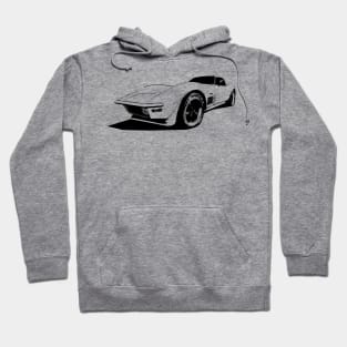 1971 Chevy Corvette - stylized monochrome Hoodie